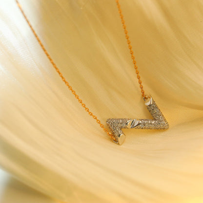 [Mystic Crown]VOLT SILVER DIAMOND PEDANT NECKLACE