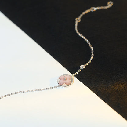[Mystic Crown]SUN MOTIF PINK MOP SILVER BRACELET