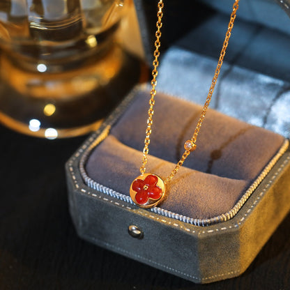 [Mystic Crown]SUN PEDANT PINK GOLD 1 DIAMOND NECKLACE
