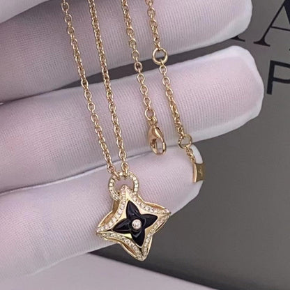 [Mystic Crown]STAR PEDANT PINK GOLD DIAMOND NECKLACE