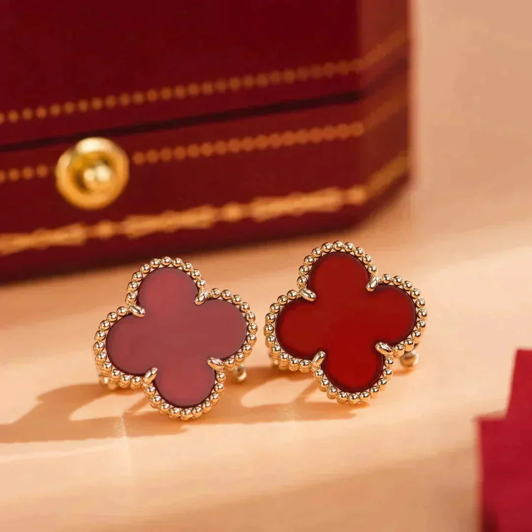 [Mystic Crown]CLOVER MEDIUM 1 MOTIFS CARNELIAN  EARRINGS