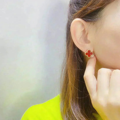 [Mystic Crown]CLOVER MEDIUM 1 MOTIFS CARNELIAN  EARRINGS