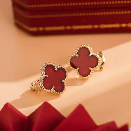 [Mystic Crown]CLOVER MEDIUM 1 MOTIFS CARNELIAN  EARRINGS