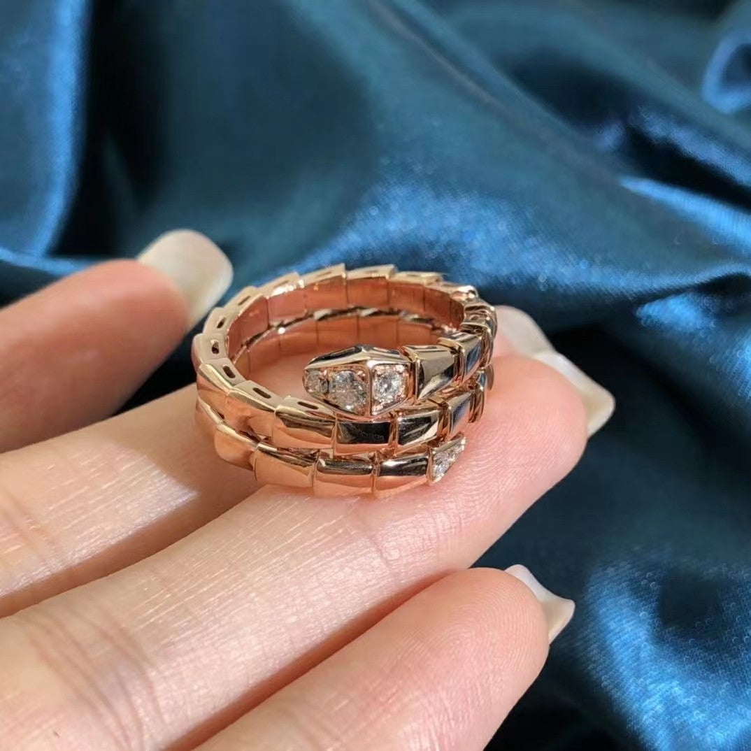 [Mystic Crown]SERPENTS DOUBLE ROW DIAMOND RING