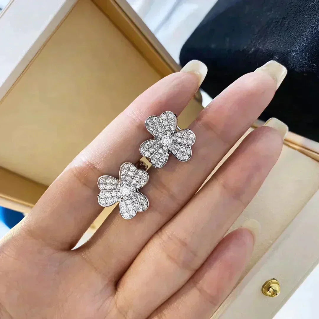 [Mystic Crown]CLOVER COMOS DIAMOND EARRINGS SILVER