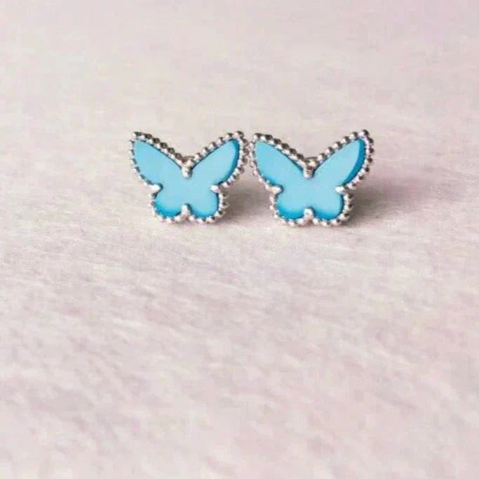 [Mystic Crown]BUTTERFLY TURQUOISE EARRINGS SILVER