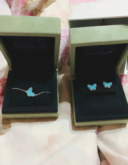 [Mystic Crown]BUTTERFLY TURQUOISE EARRINGS SILVER