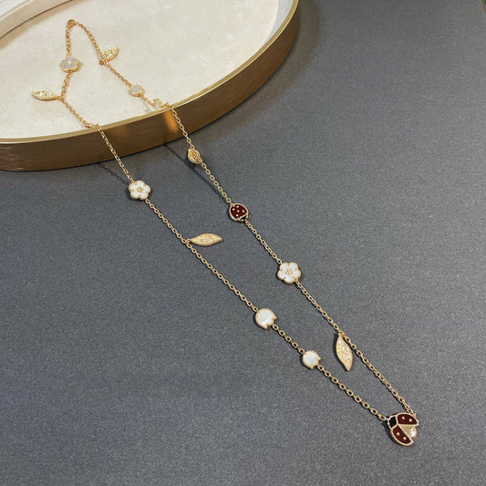 [Mystic Crown]LUCKY SPRING 15 MOTIFS GOLD NECKLACE