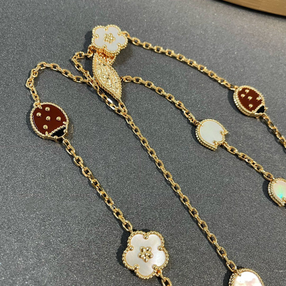 [Mystic Crown]LUCKY SPRING 15 MOTIFS GOLD NECKLACE