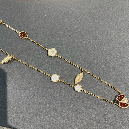 [Mystic Crown]LUCKY SPRING 15 MOTIFS GOLD NECKLACE