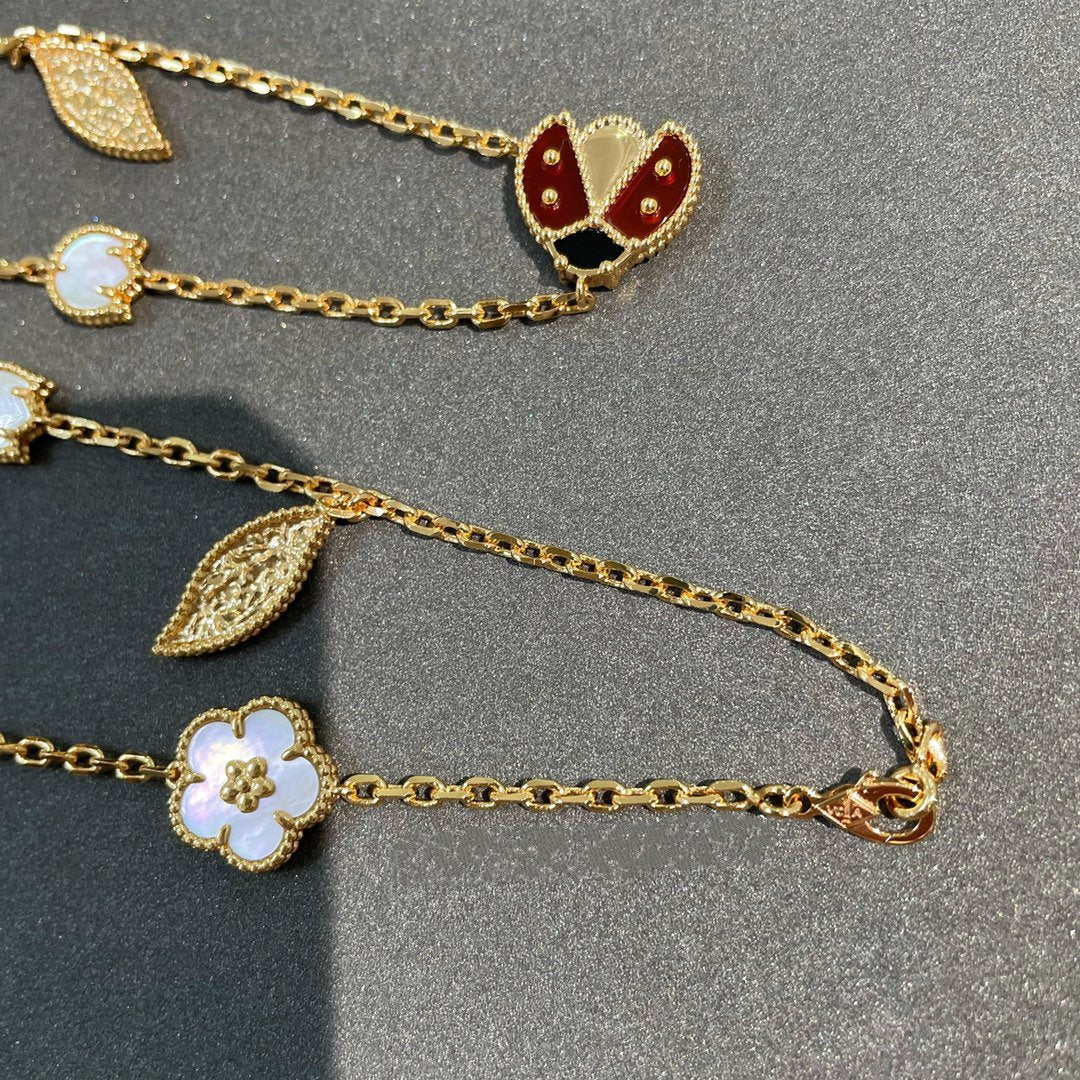 [Mystic Crown]LUCKY SPRING 15 MOTIFS GOLD NECKLACE