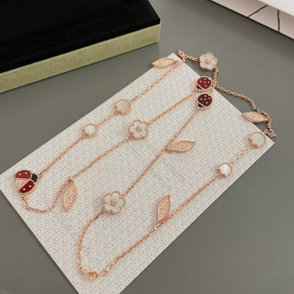 [Mystic Crown]LUCKY SPRING 15 MOTIFS ROSE GOLD NECKLACE