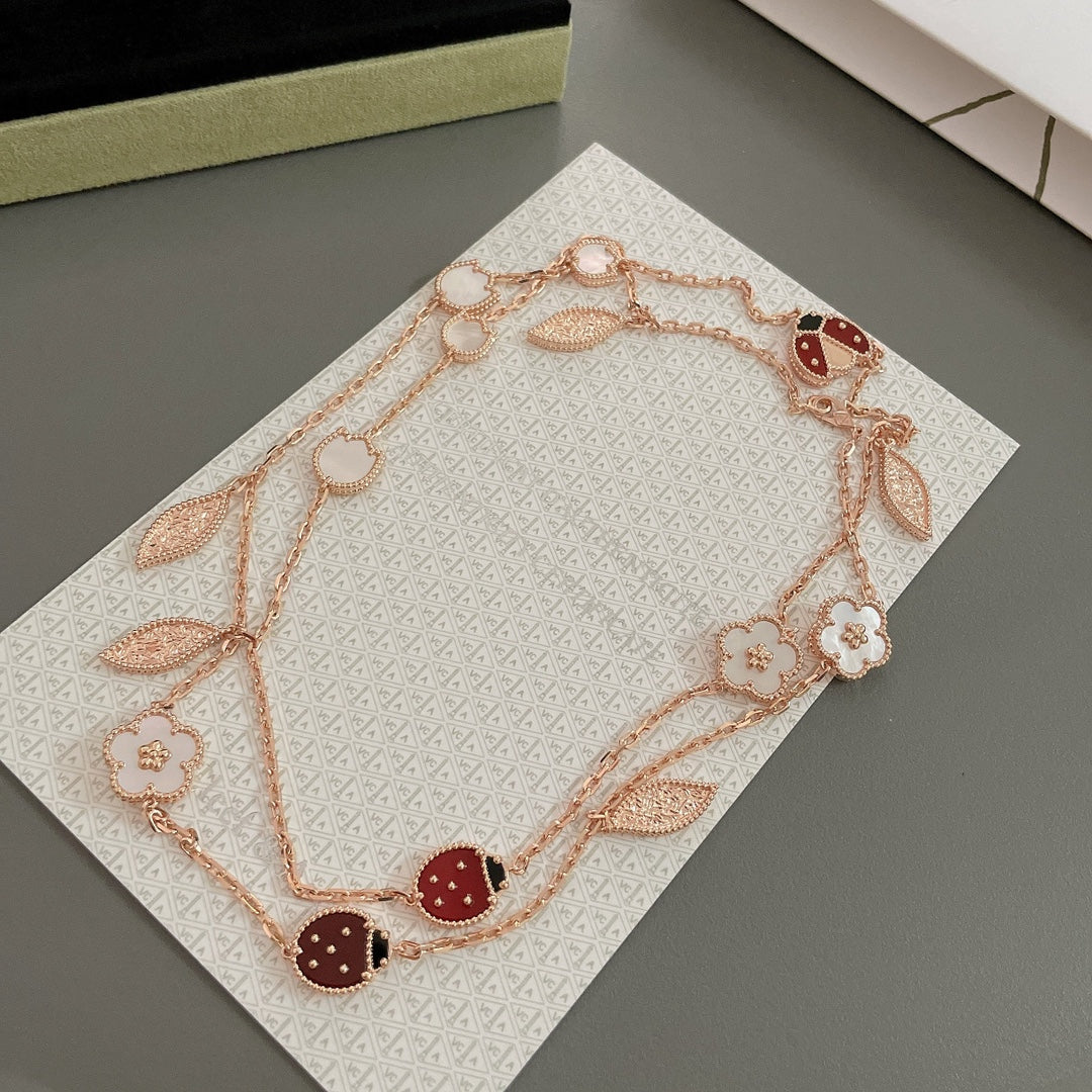 [Mystic Crown]LUCKY SPRING 15 MOTIFS ROSE GOLD NECKLACE