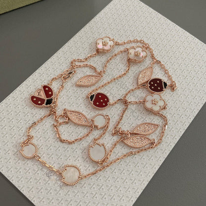 [Mystic Crown]LUCKY SPRING 15 MOTIFS ROSE GOLD NECKLACE