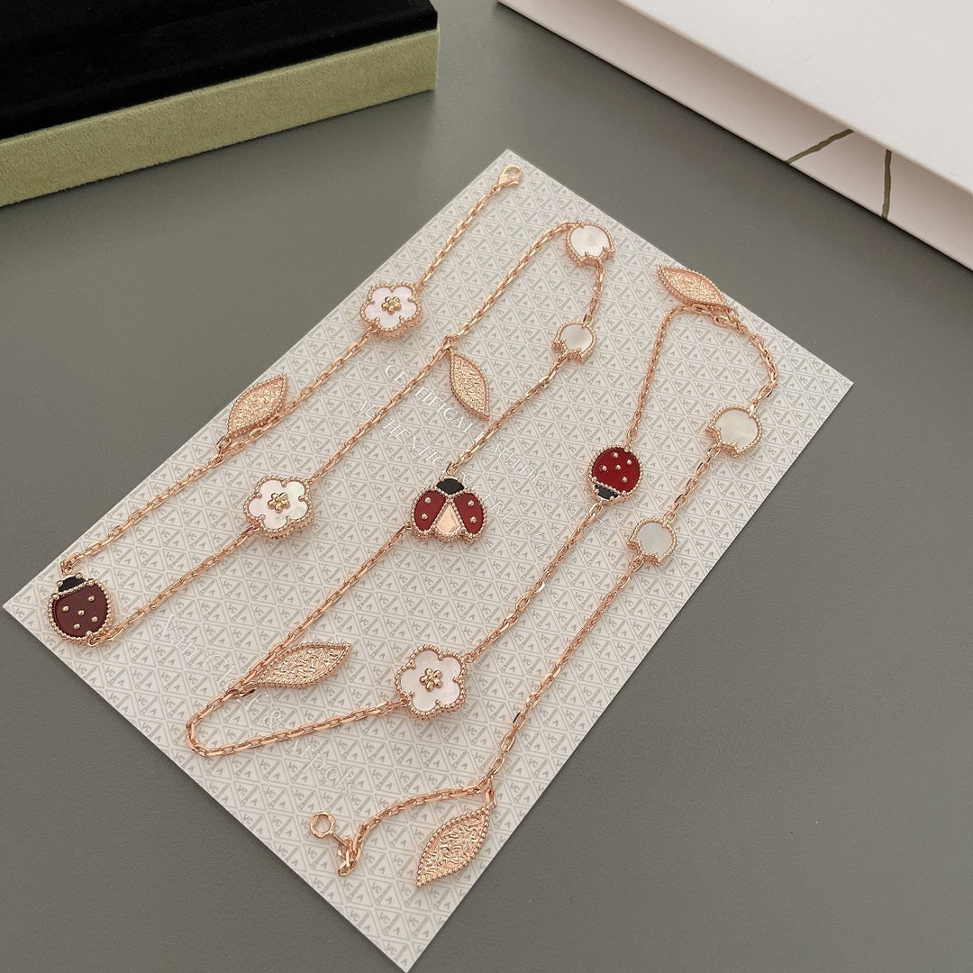 [Mystic Crown]LUCKY SPRING 15 MOTIFS ROSE GOLD NECKLACE