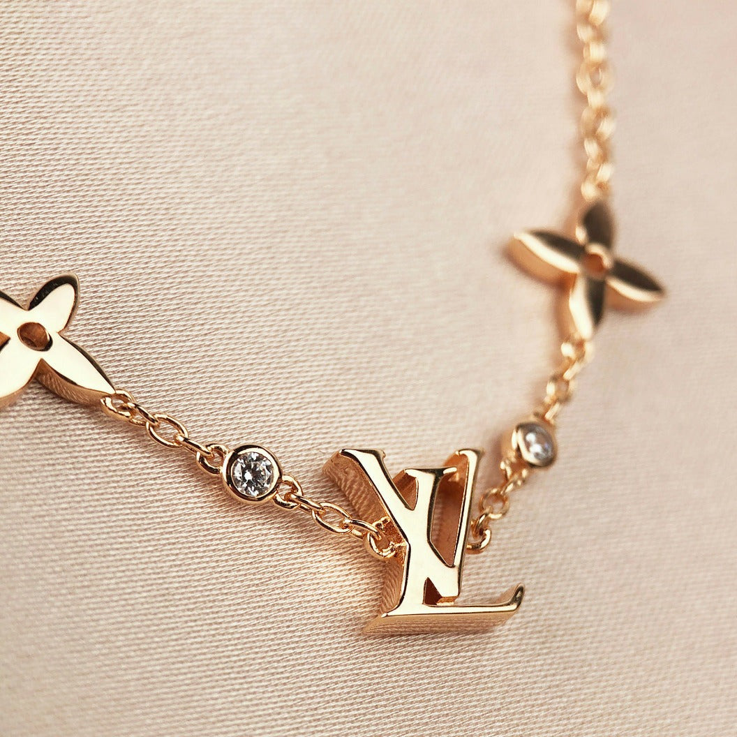 [Mystic Crown]STAR AND SUN 7 MOTIFS GOLD BRACELET