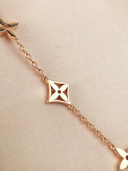 [Mystic Crown]STAR AND SUN 7 MOTIFS GOLD BRACELET