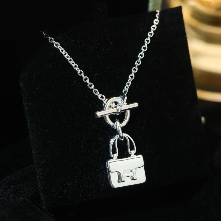 [Mystic Crown]POP H PEDANT SILVER NECKLACE