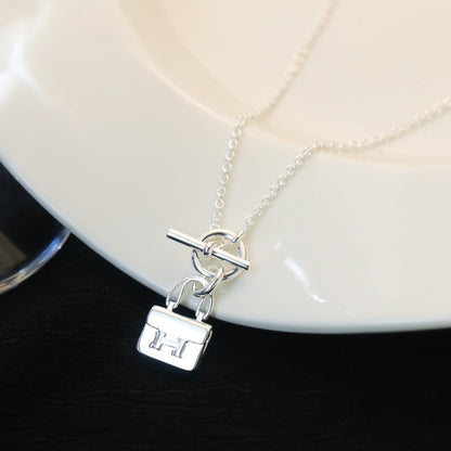 [Mystic Crown]POP H PEDANT SILVER NECKLACE