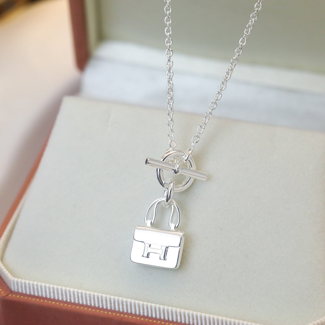[Mystic Crown]POP H PEDANT SILVER NECKLACE
