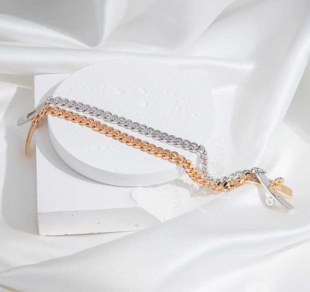 [Mystic Crown]KELLY CHAIN SILVER DIAMOND BRACELET