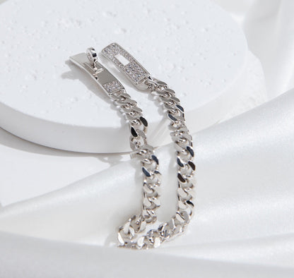 [Mystic Crown]KELLY CHAIN SILVER DIAMOND BRACELET