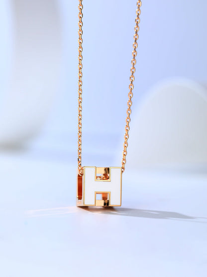 [Mystic Crown]H CAGE PINK GOLD NECKLACE