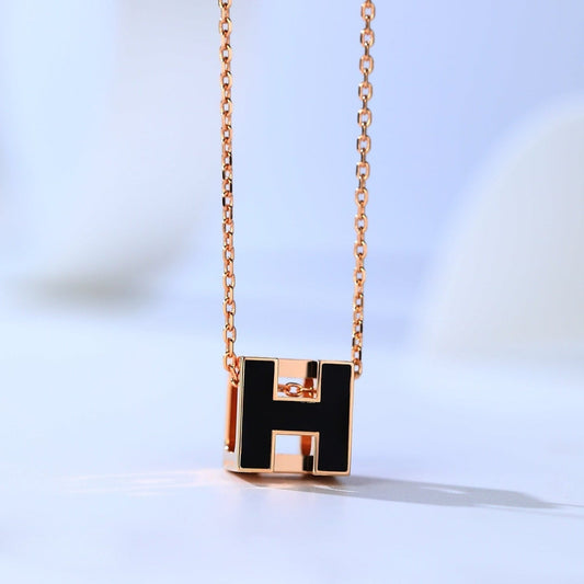 [Mystic Crown]H CAGE PINK GOLD NECKLACE