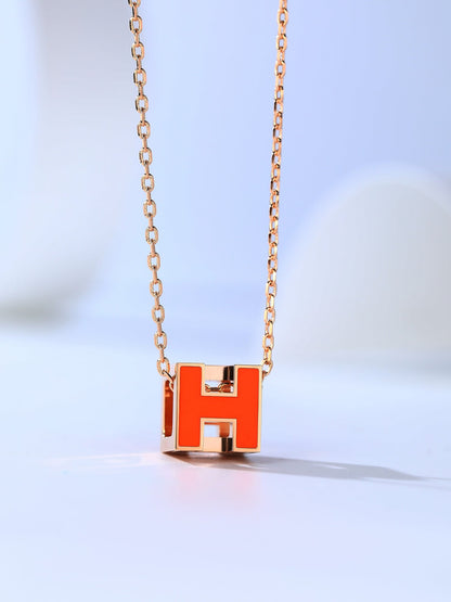 [Mystic Crown]H CAGE PINK GOLD NECKLACE