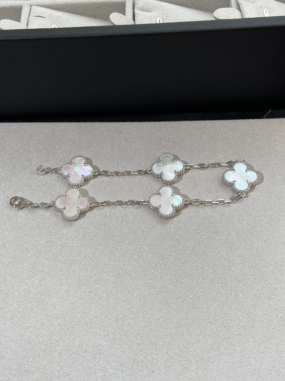 [Mystic Crown]CLOVER SILVER MOP 5 MOTIF BRACELET