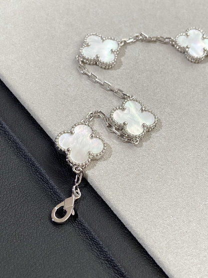 [Mystic Crown]CLOVER SILVER MOP 5 MOTIF BRACELET