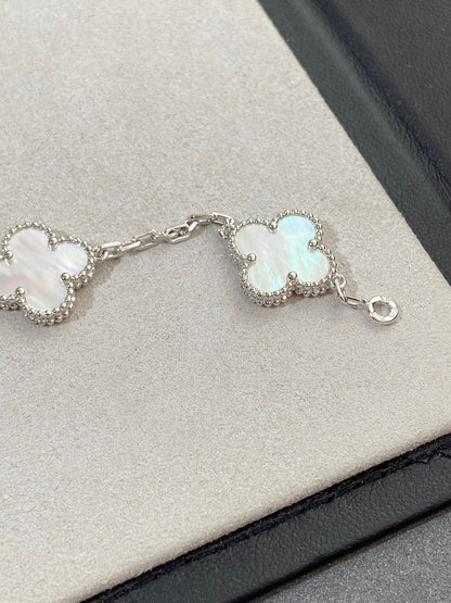 [Mystic Crown]CLOVER SILVER MOP 5 MOTIF BRACELET