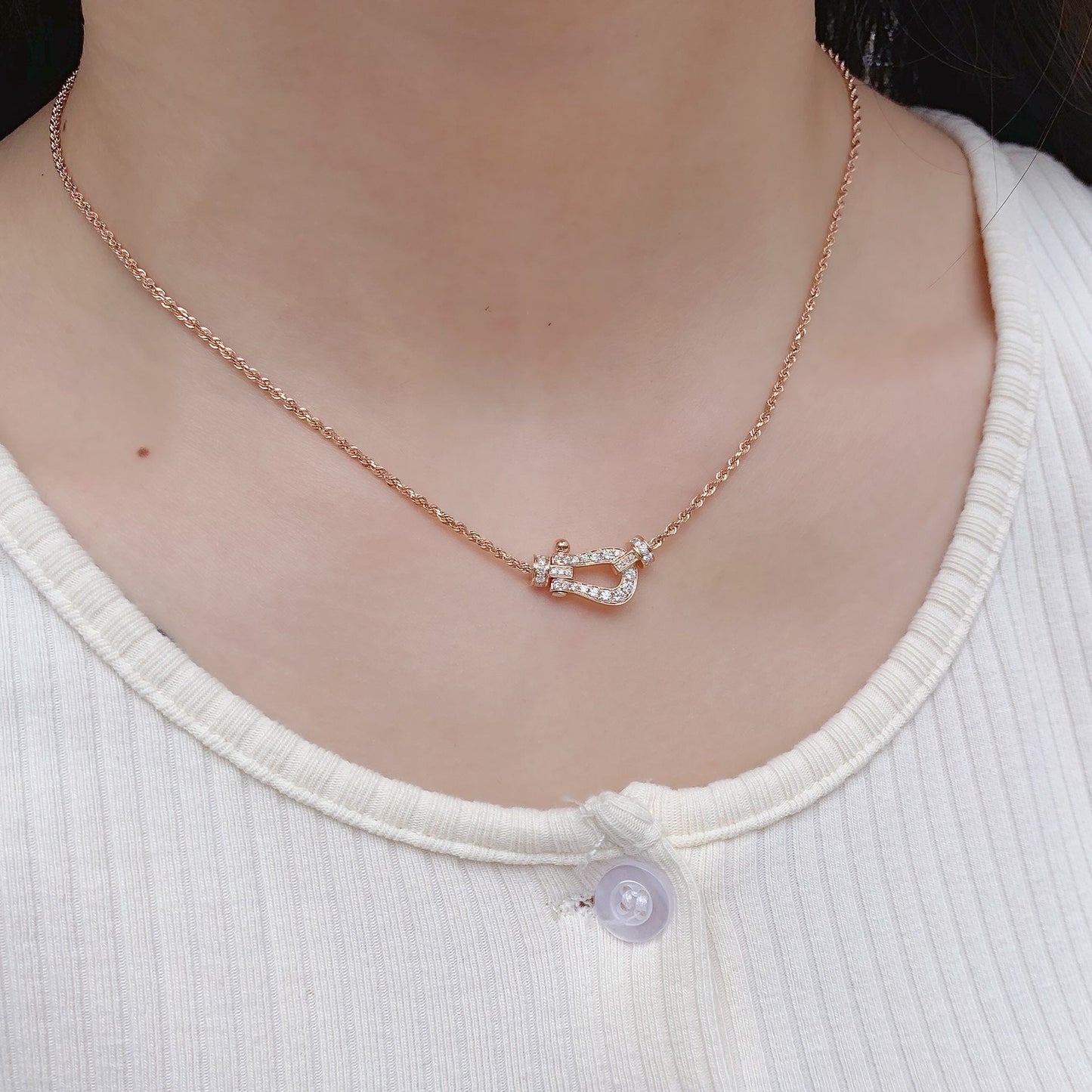 [Mystic Crown]FORCE 10 PINK GOLD DIAMOND NECKLACE