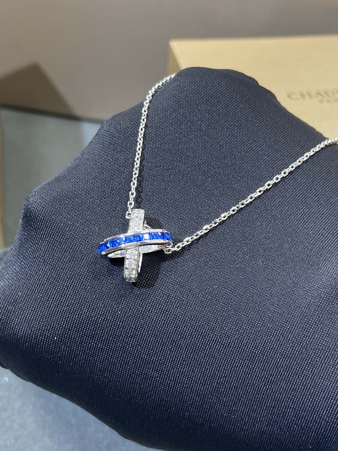 [Mystic Crown]LIENS DIAMOND SILVER NECKLACE