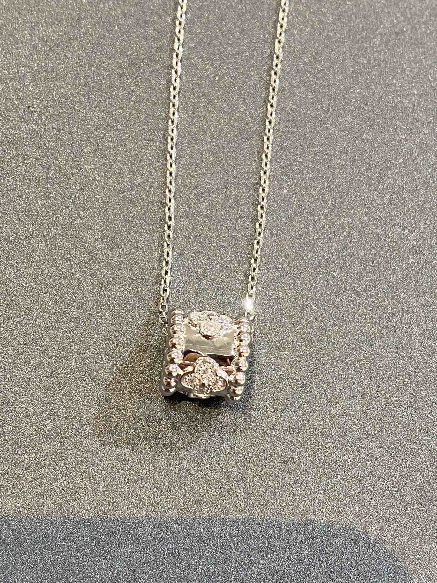 [Mystic Crown]PERLEE PEDANT SIVLER DIAMOND NECKLACE
