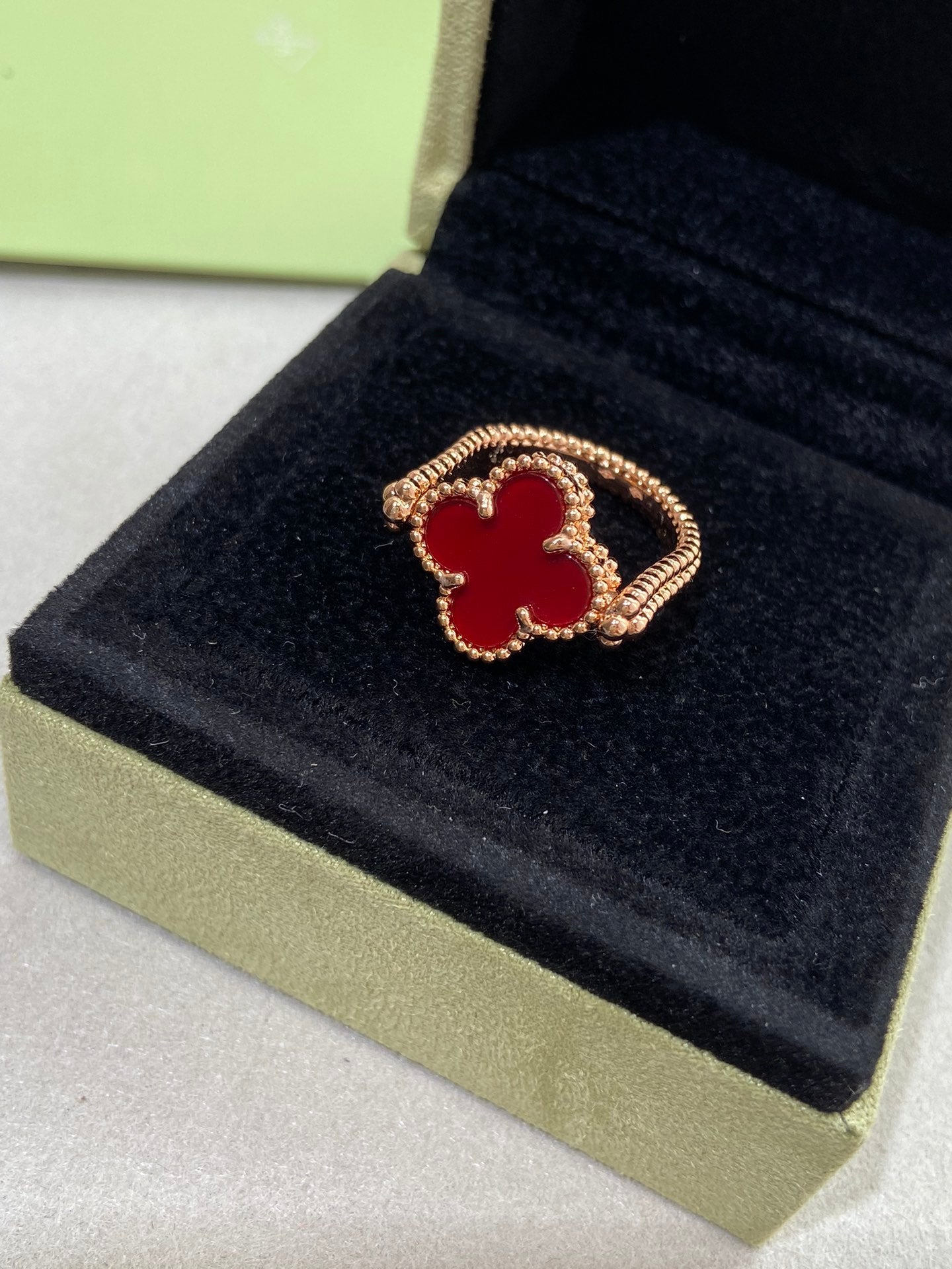 [Mystic Crown]CLOVER RIVERSIBLE ROSE GOLD RING