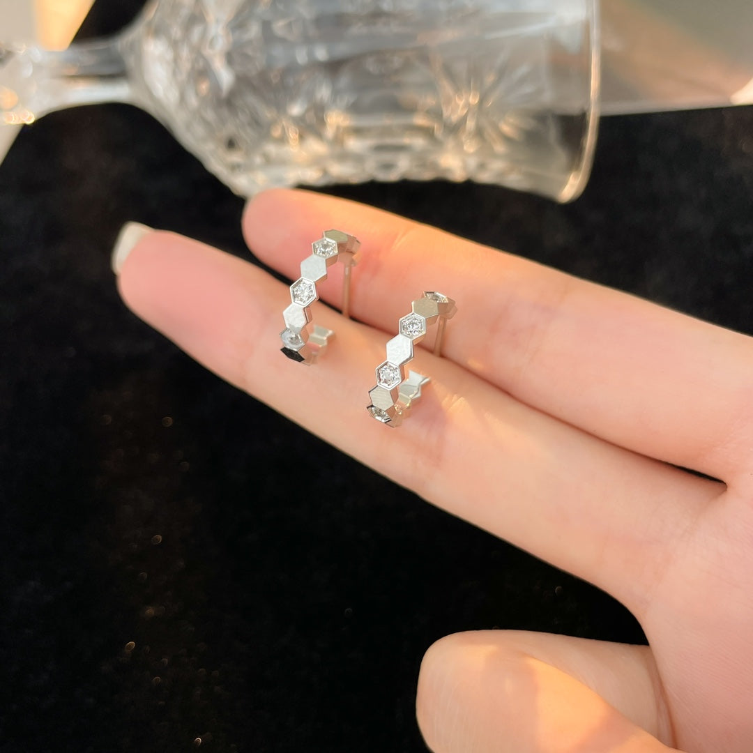 [Mystic Crown]BEE LOVE DIAMOND HOOP EARRINGS