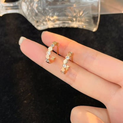 [Mystic Crown]BEE LOVE DIAMOND HOOP EARRINGS