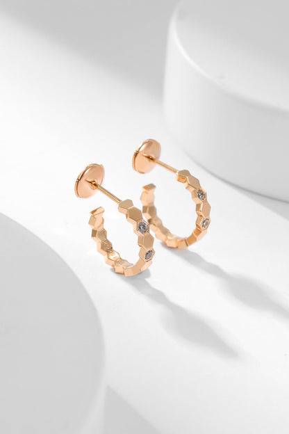 [Mystic Crown]BEE LOVE DIAMOND HOOP EARRINGS