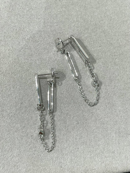 [Mystic Crown]CHAINE CHAOS DIAMOND DROP EARRINGS