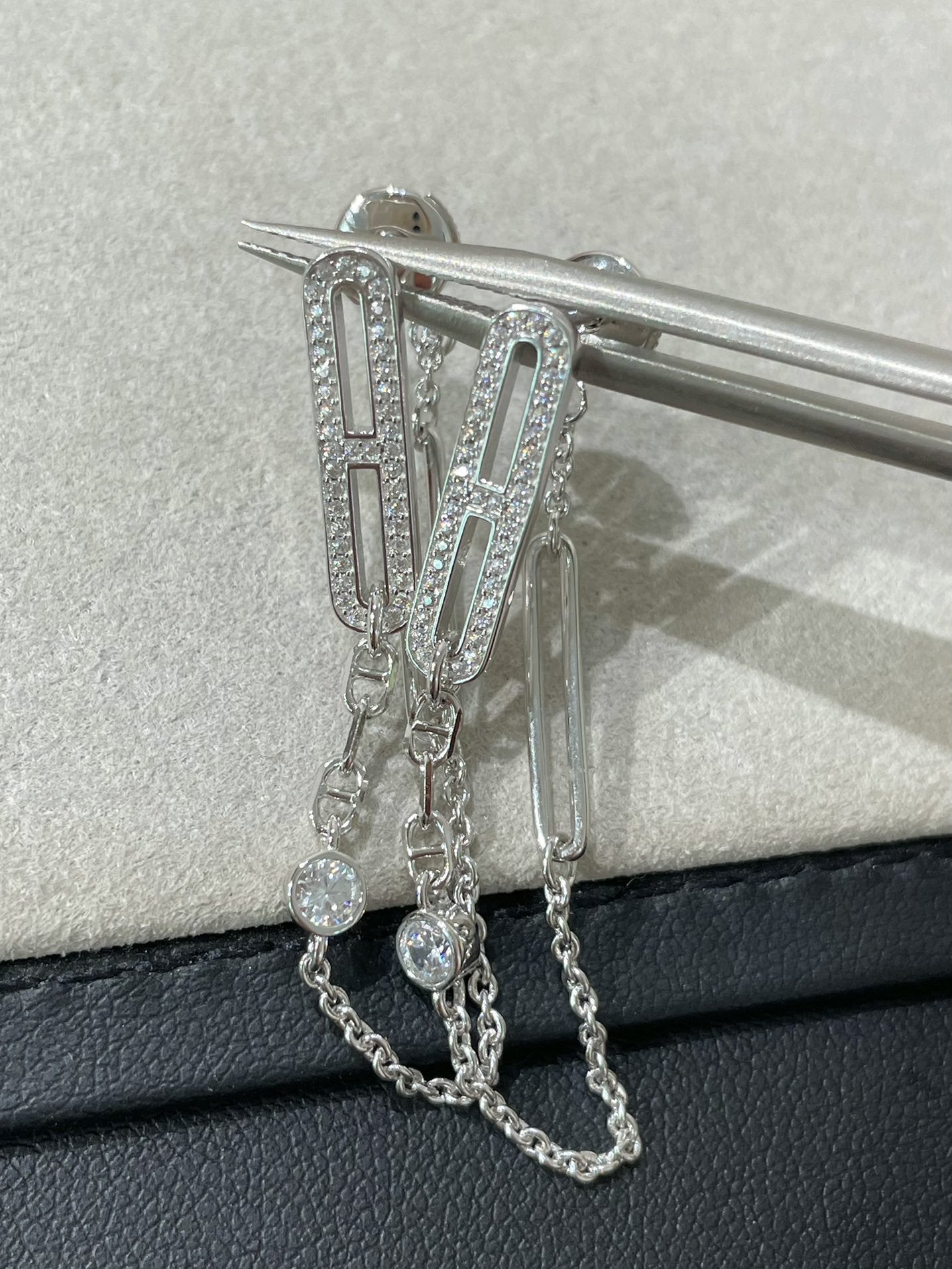 [Mystic Crown]CHAINE CHAOS DIAMOND DROP EARRINGS