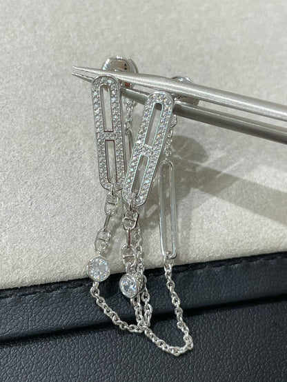 [Mystic Crown]CHAINE CHAOS DIAMOND DROP EARRINGS