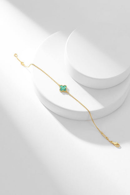 [Mystic Crown]CLOVER BRACELET MALACHITE 1 MOTIF