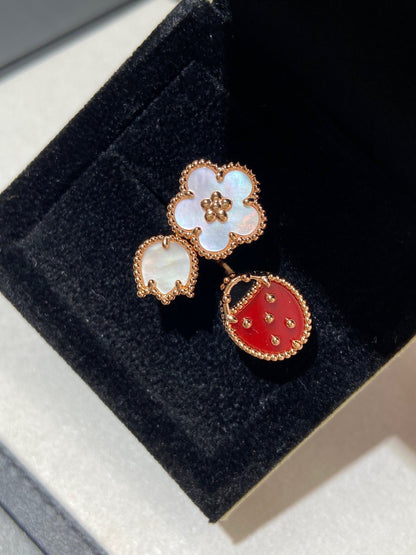 [Mystic Crown]LUCKY 3 MOTIF ROSE GOLD RING
