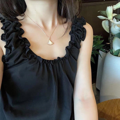 [Mystic Crown]DREAM MOP DIAMOND PAVED PINK GOLD NECKLACE