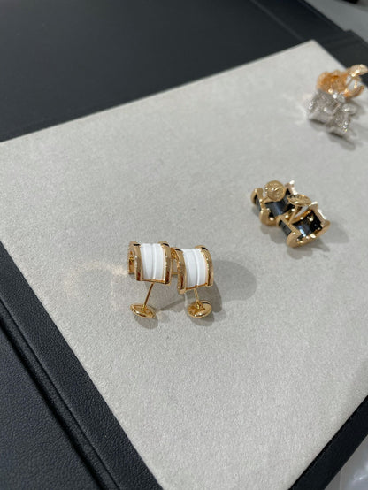 [Mystic Crown]ZERO 1 PINK GOLD CERAMIC EARRINGS