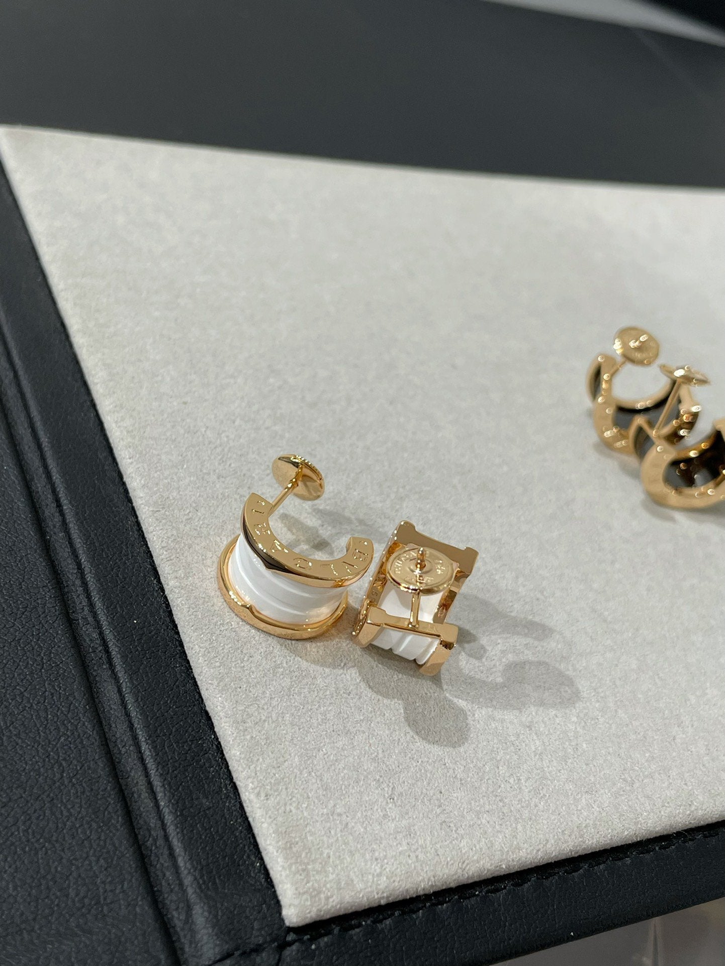 [Mystic Crown]ZERO 1 PINK GOLD CERAMIC EARRINGS