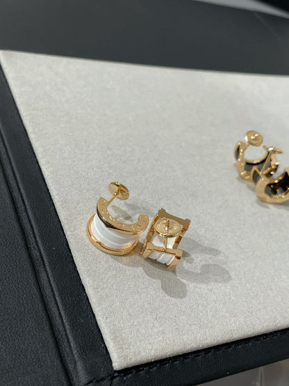 [Mystic Crown]ZERO 1 PINK GOLD CERAMIC EARRINGS
