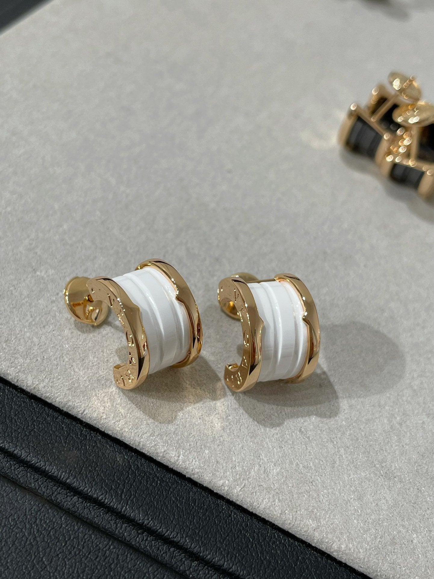 [Mystic Crown]ZERO 1 PINK GOLD CERAMIC EARRINGS