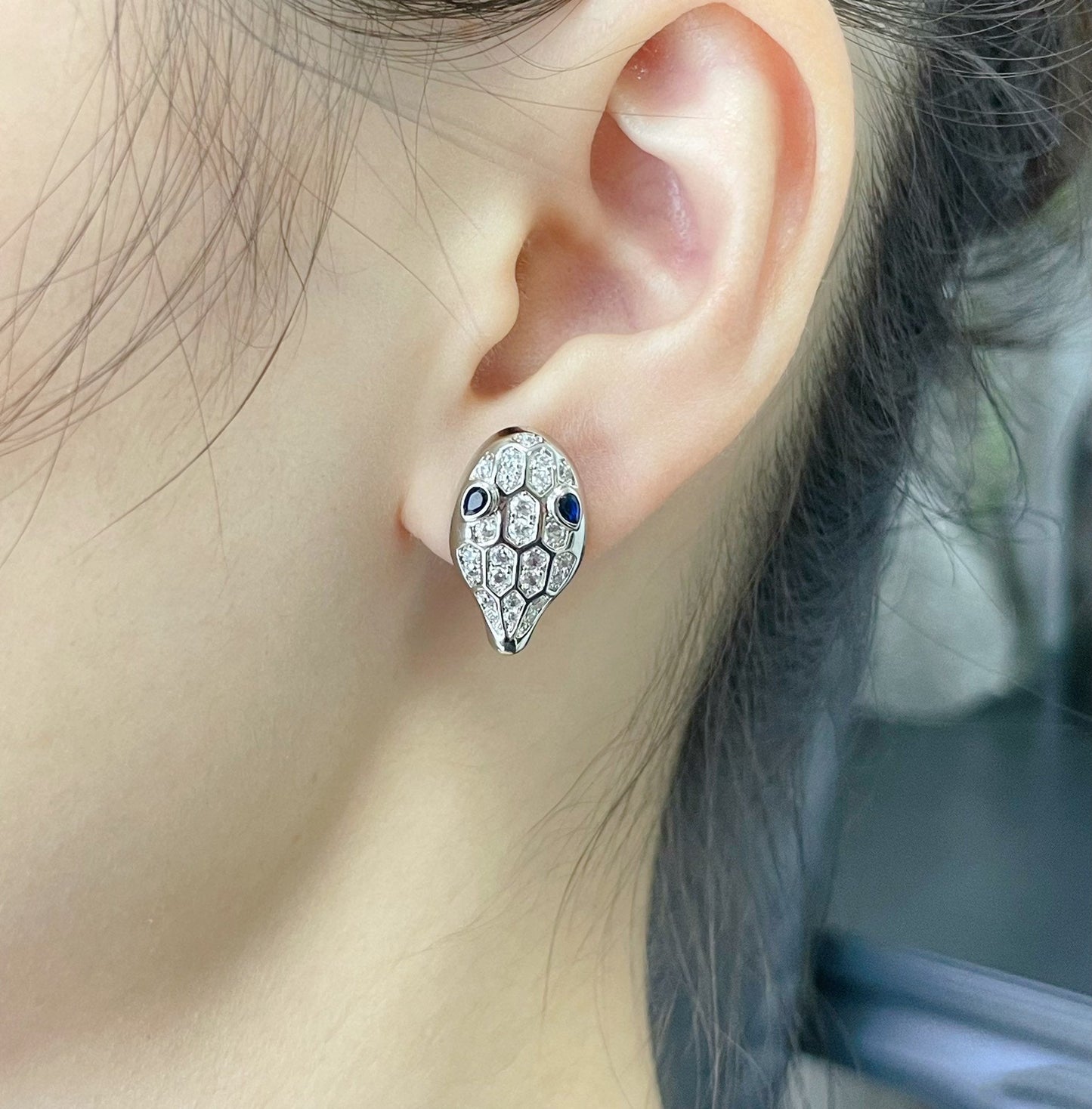 [Mystic Crown]SERPENT DIAMOND STUD EARRINGS